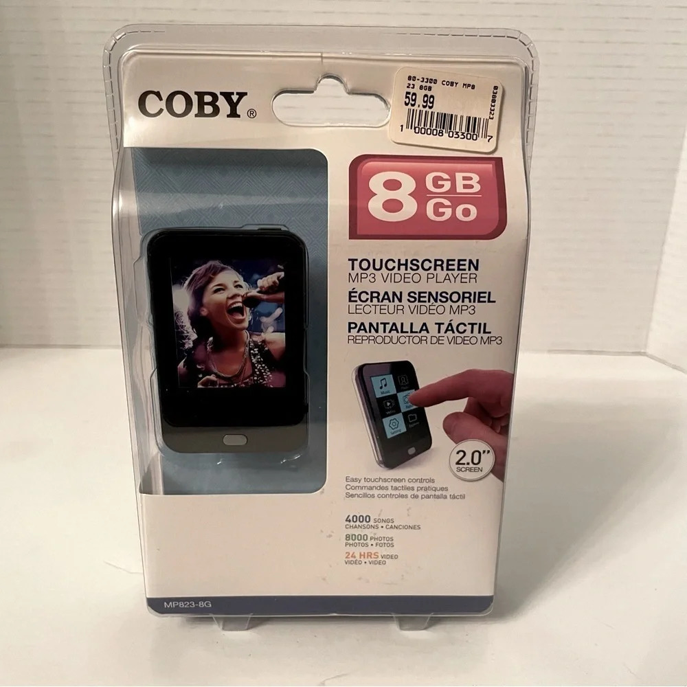 🎵NET Coby 8GB Touchscreen MP3 Video  Player📲🎶